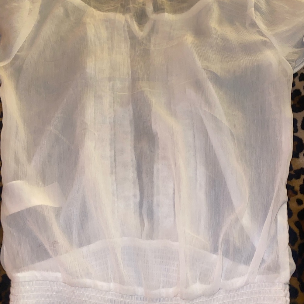 Y2K vntg Hollister White Sheer Blouse 🐞